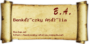 Benkóczky Atália névjegykártya